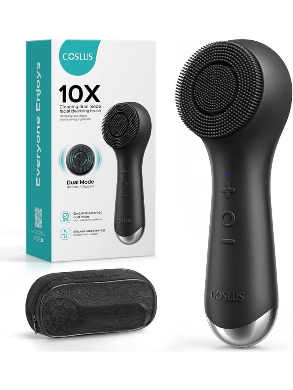 2-in-1 Silicone Facial Cleansing Brush - Waterproof Electric Exfoliator